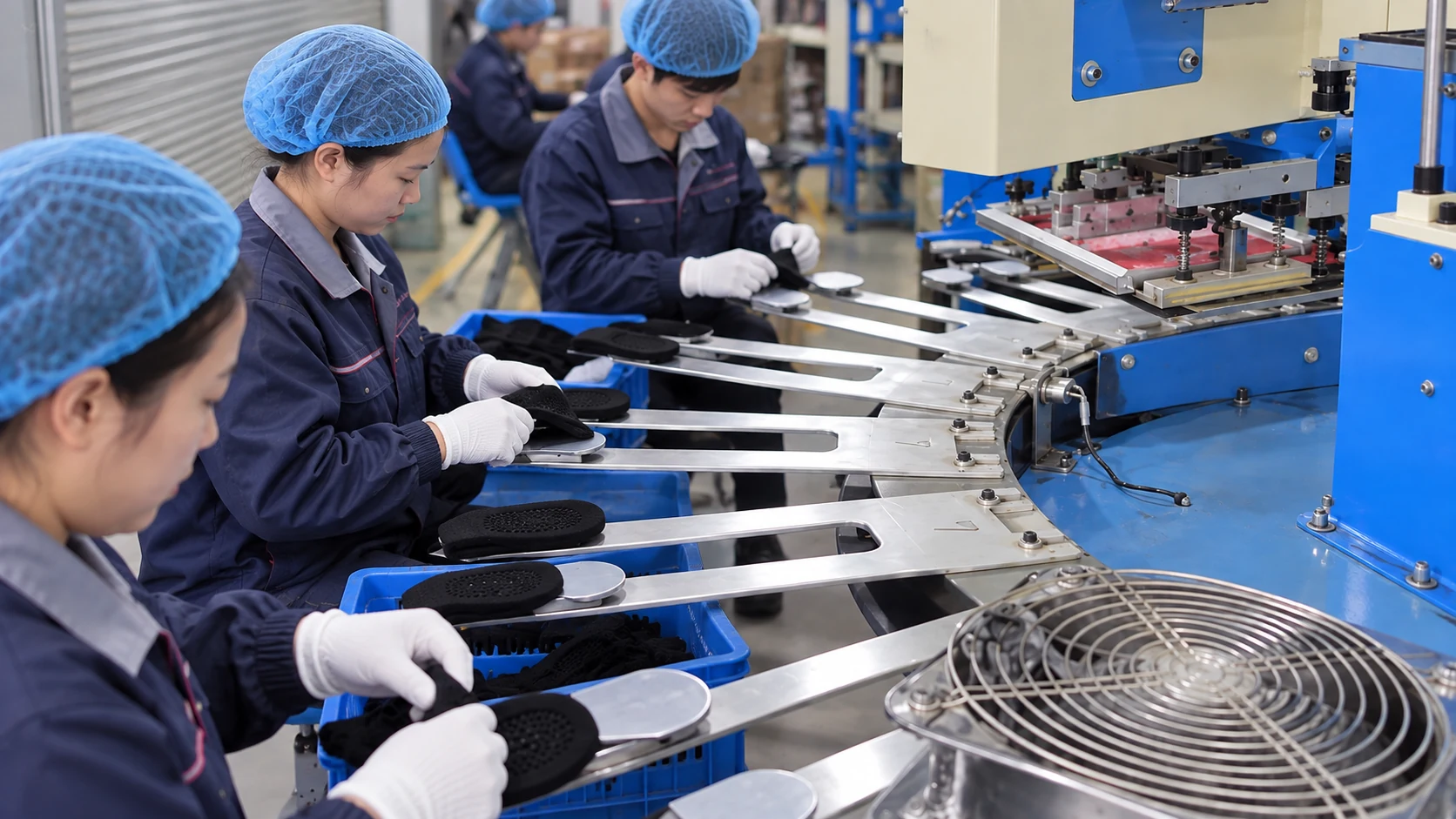 Grip sock finishing and anti-slip application process