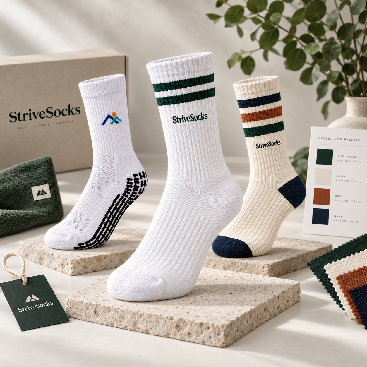 Hero sock product and supporting styles in a collection
