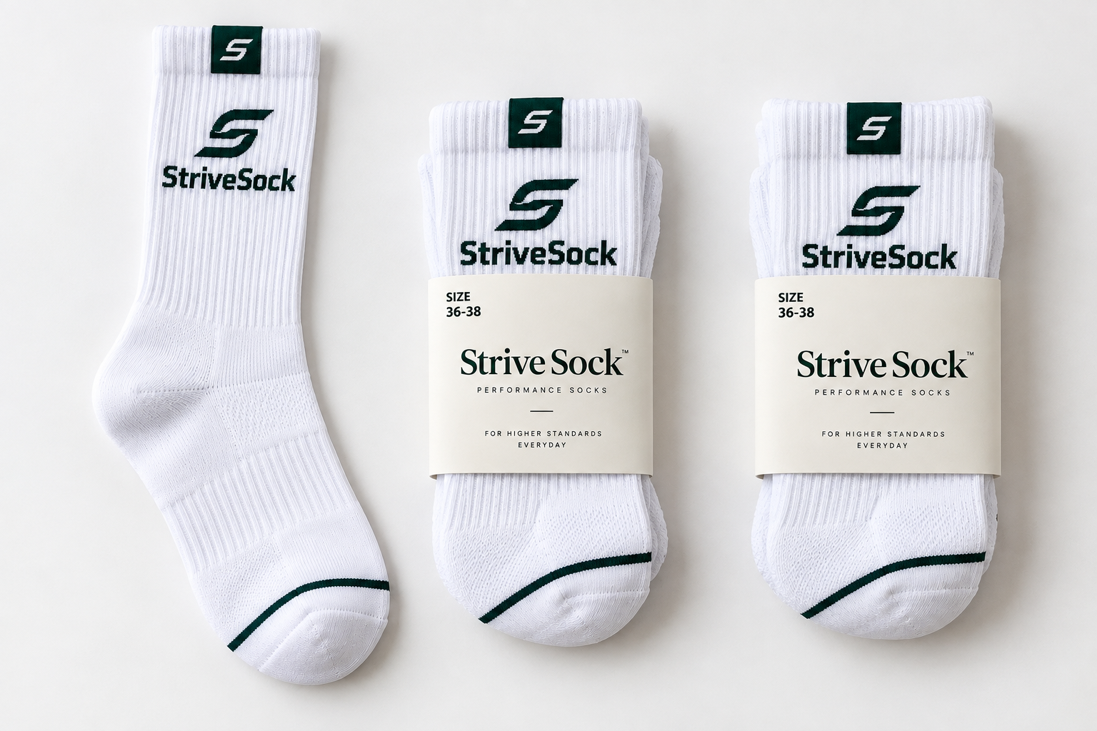 Different folding methods for packaged socks