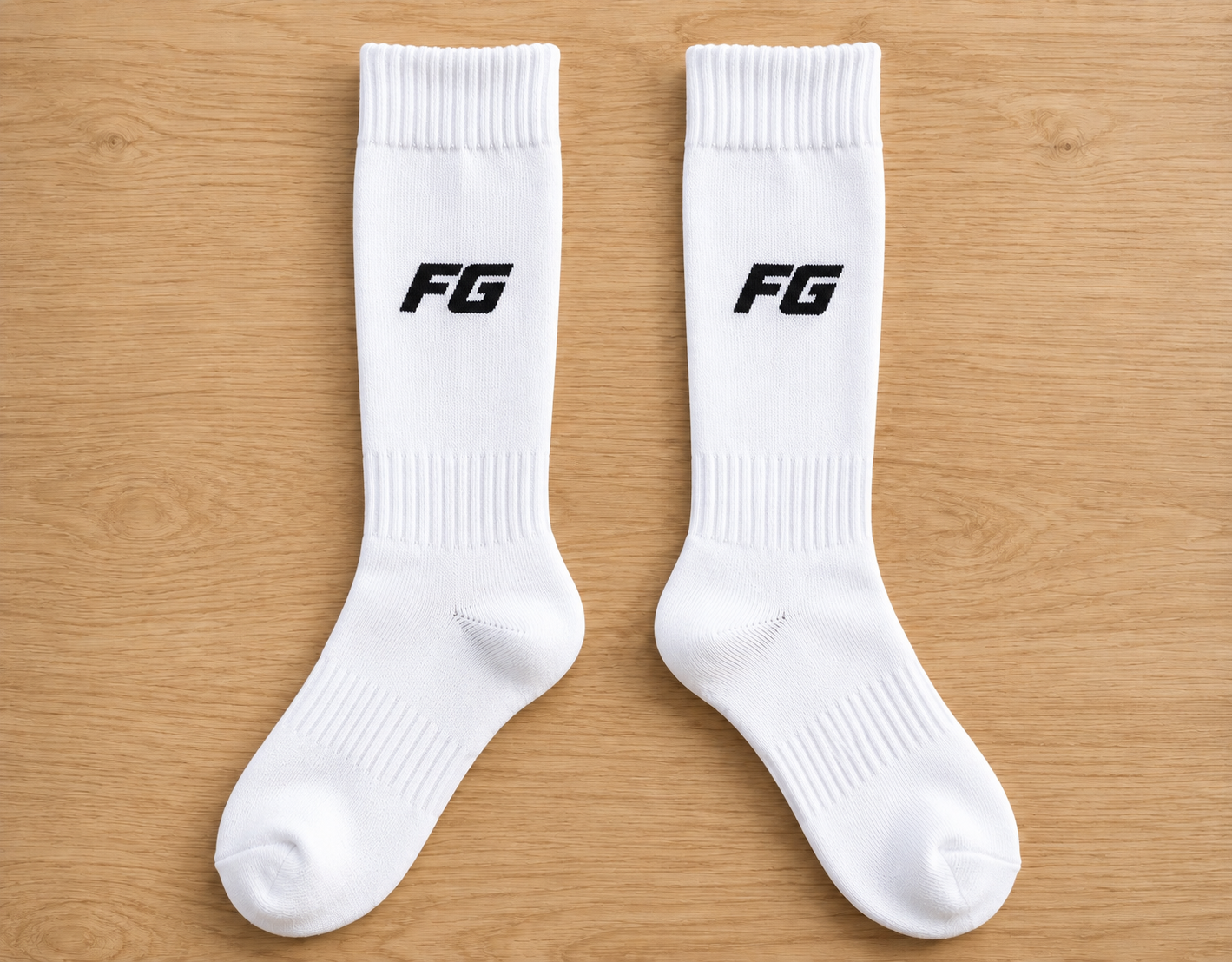 Striped crew sock used as a visual style reference for custom product development