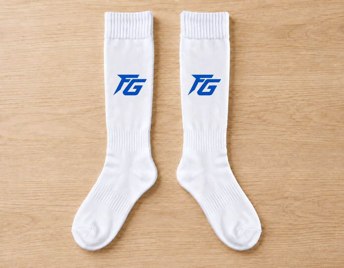 Custom sock prototype sample prepared for evaluation