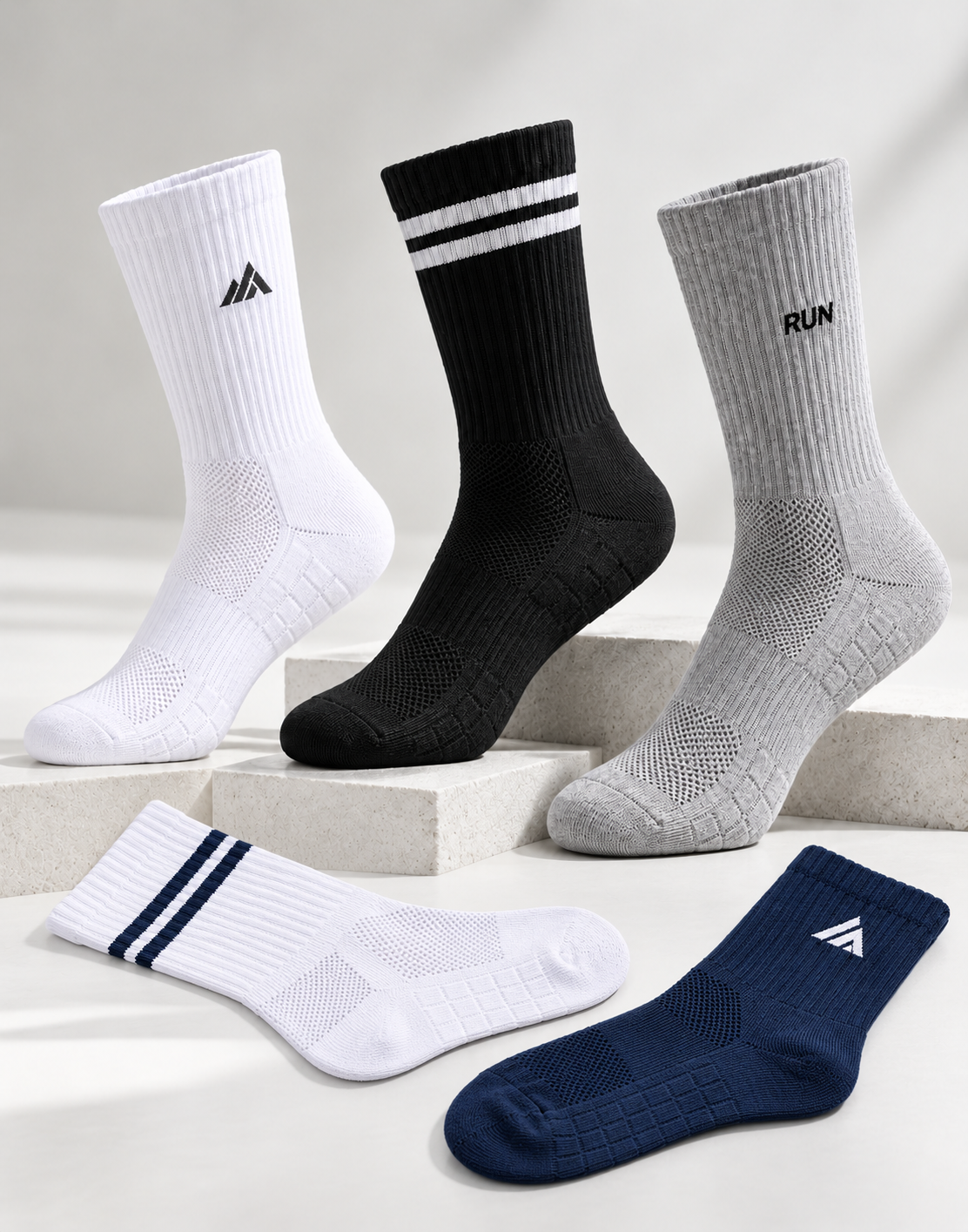 Performance Crew 01 technical sock brand logo stripe and color customization directions