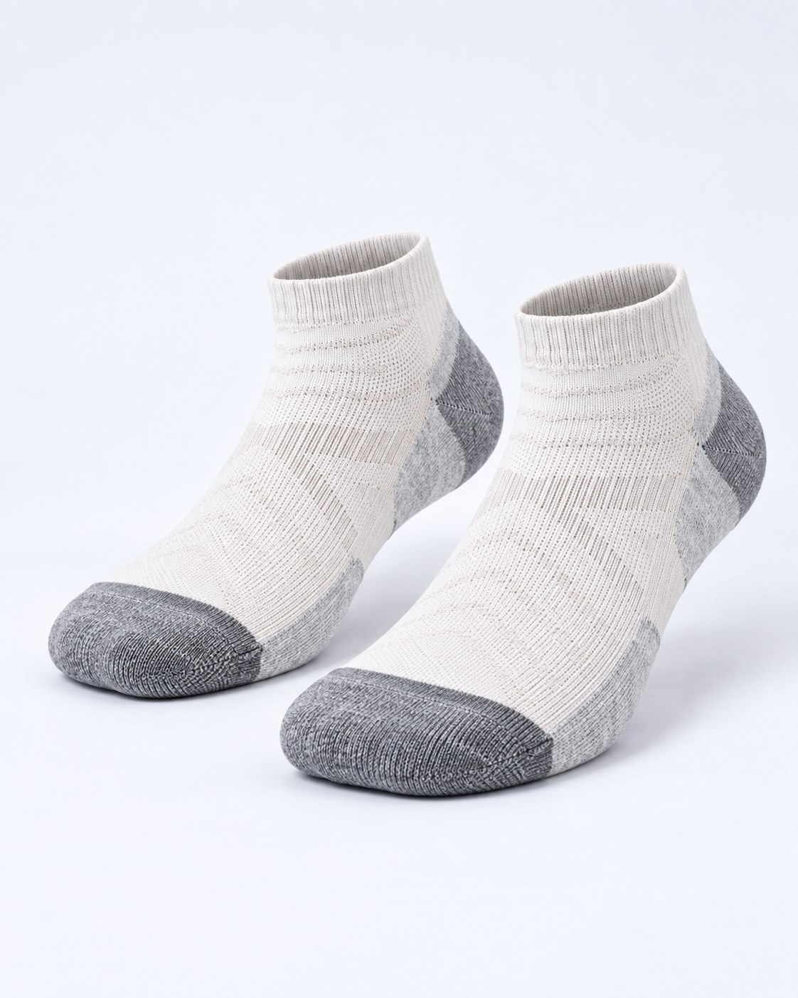 Running quarter sock product construction shown in full