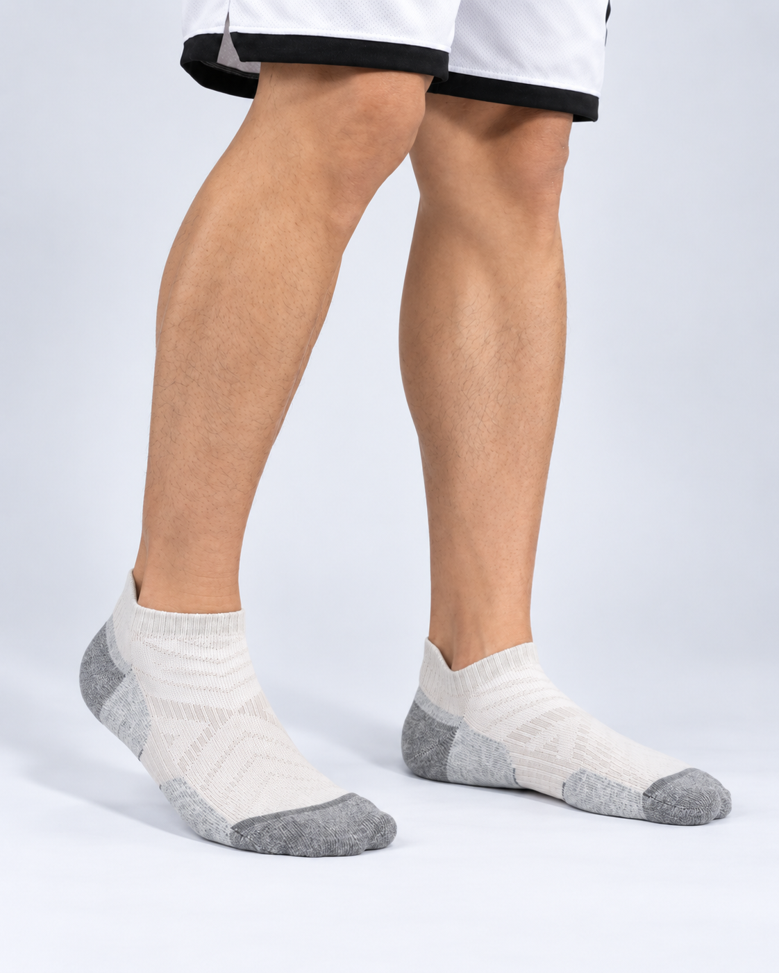 Running quarter socks shown on an athlete