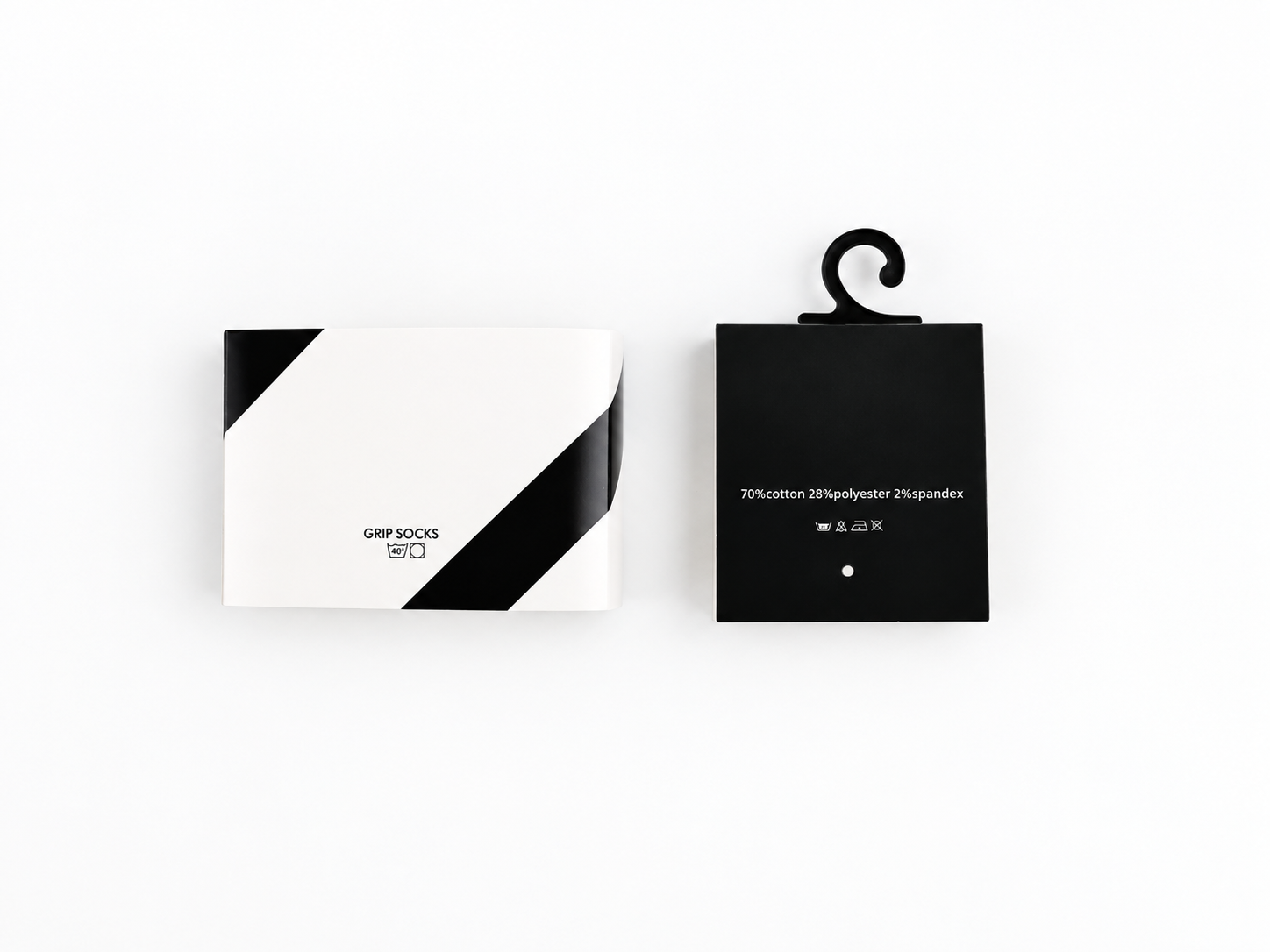 Wholesale grip sock paper band and hangtag information